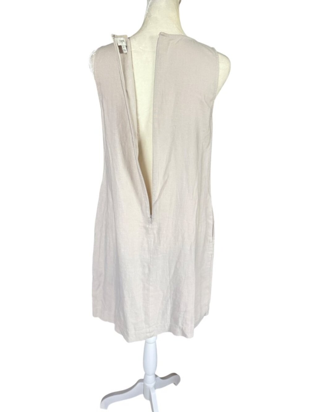 J. Crew women's linen blend sleeveless tank knee length shift dress size 2 - Picture 5 of 9